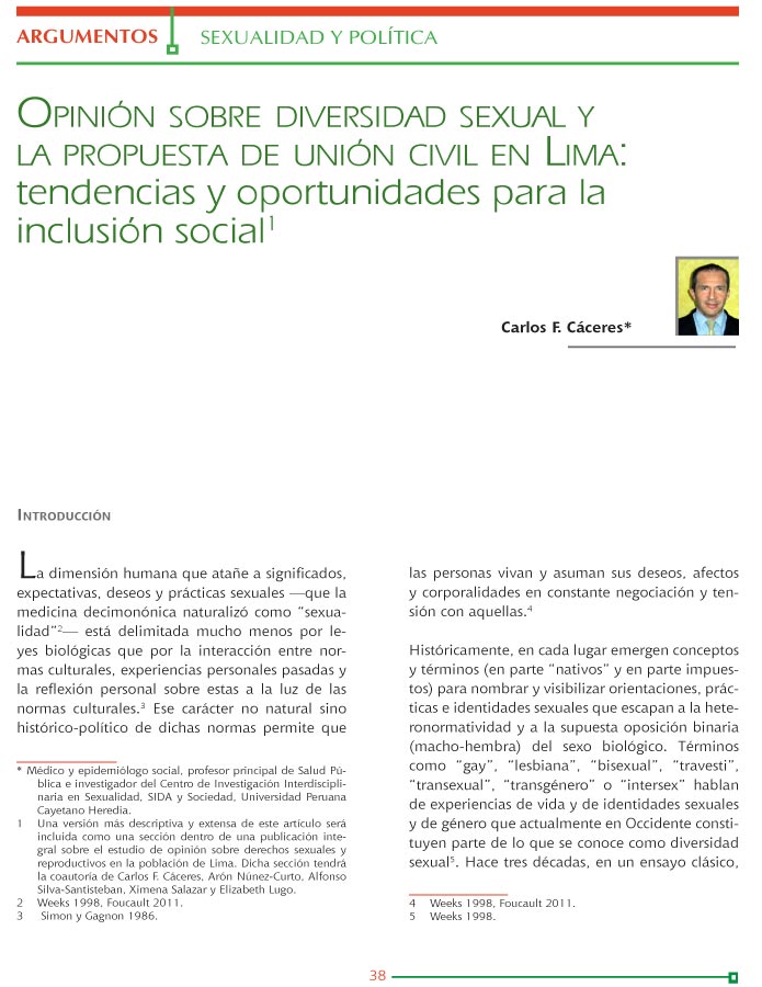 Opinión sobre diversidad sexual y la propuesta de unión civil en Lima: tendencias y oportunidades para la inclusión social.  width=