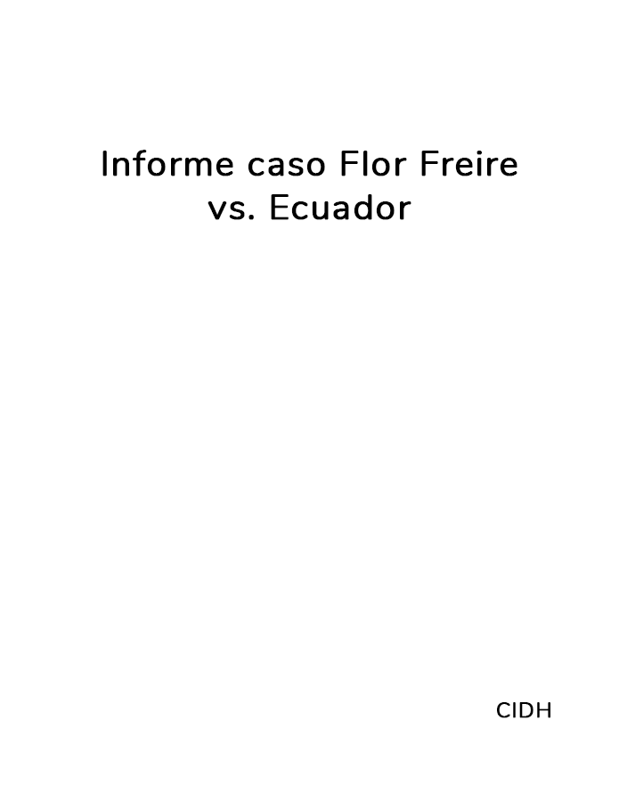 Informe caso Flor Freire vs. Ecuador  width=