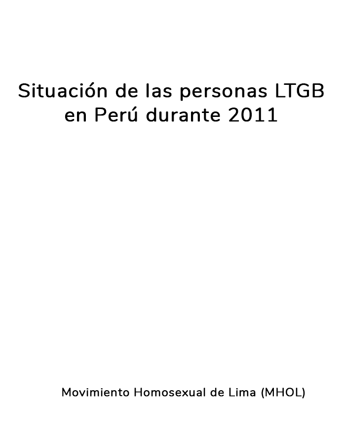 Situación de las personas LTGB en Perú durante 2011  width=